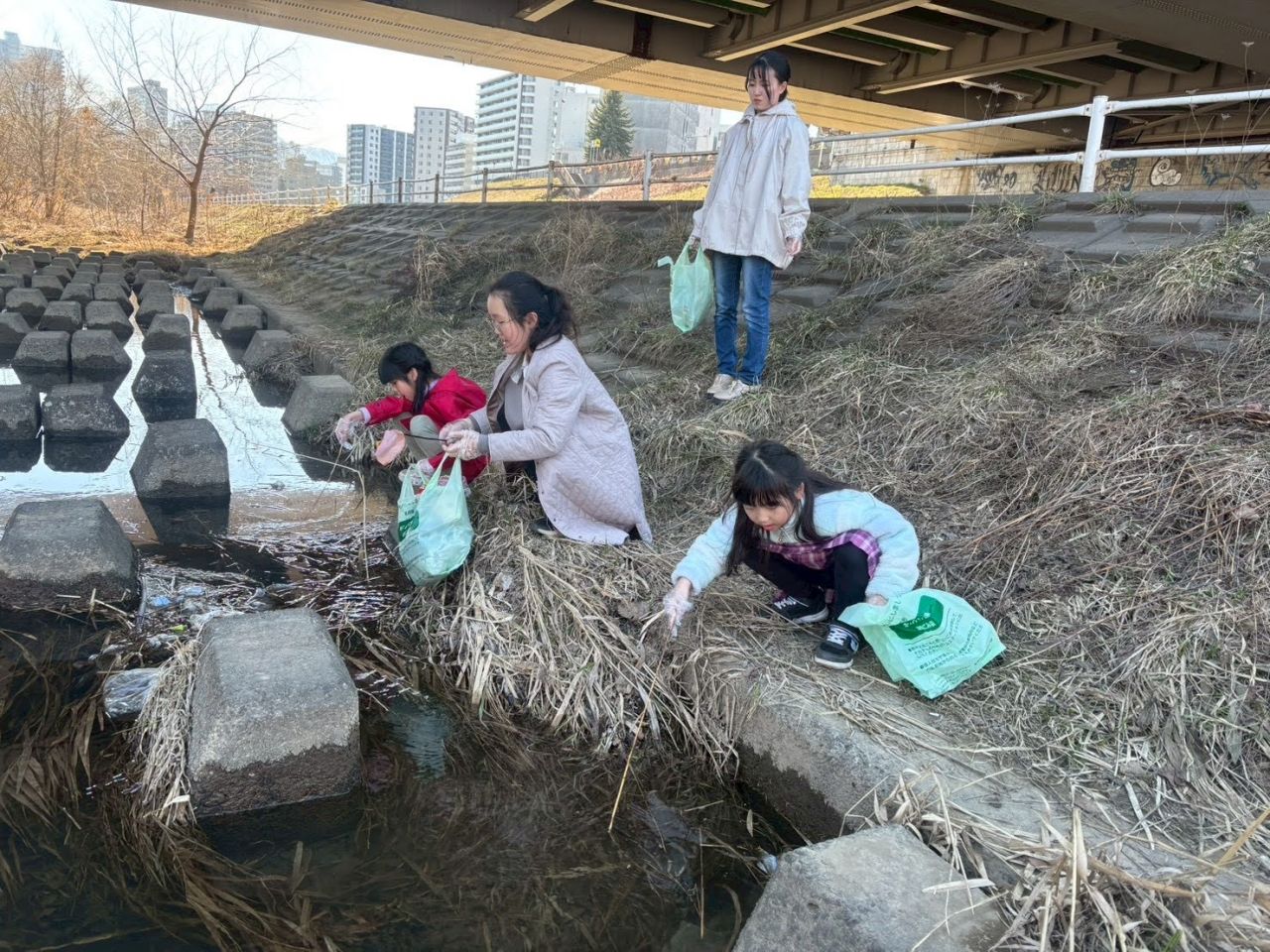 豊平川のごみを拾ったよ！